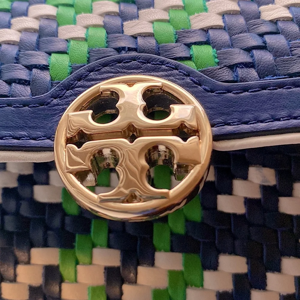 Tory Burch Duet Woven Leather Wallet - Picture 4 of 7